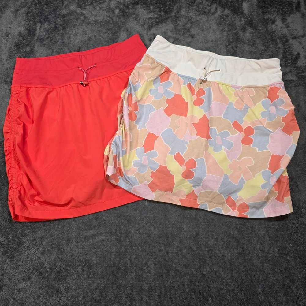 Travis Matthew Skort Womens Medium Coral Floral 2pk Athlesiure Sporty See Note